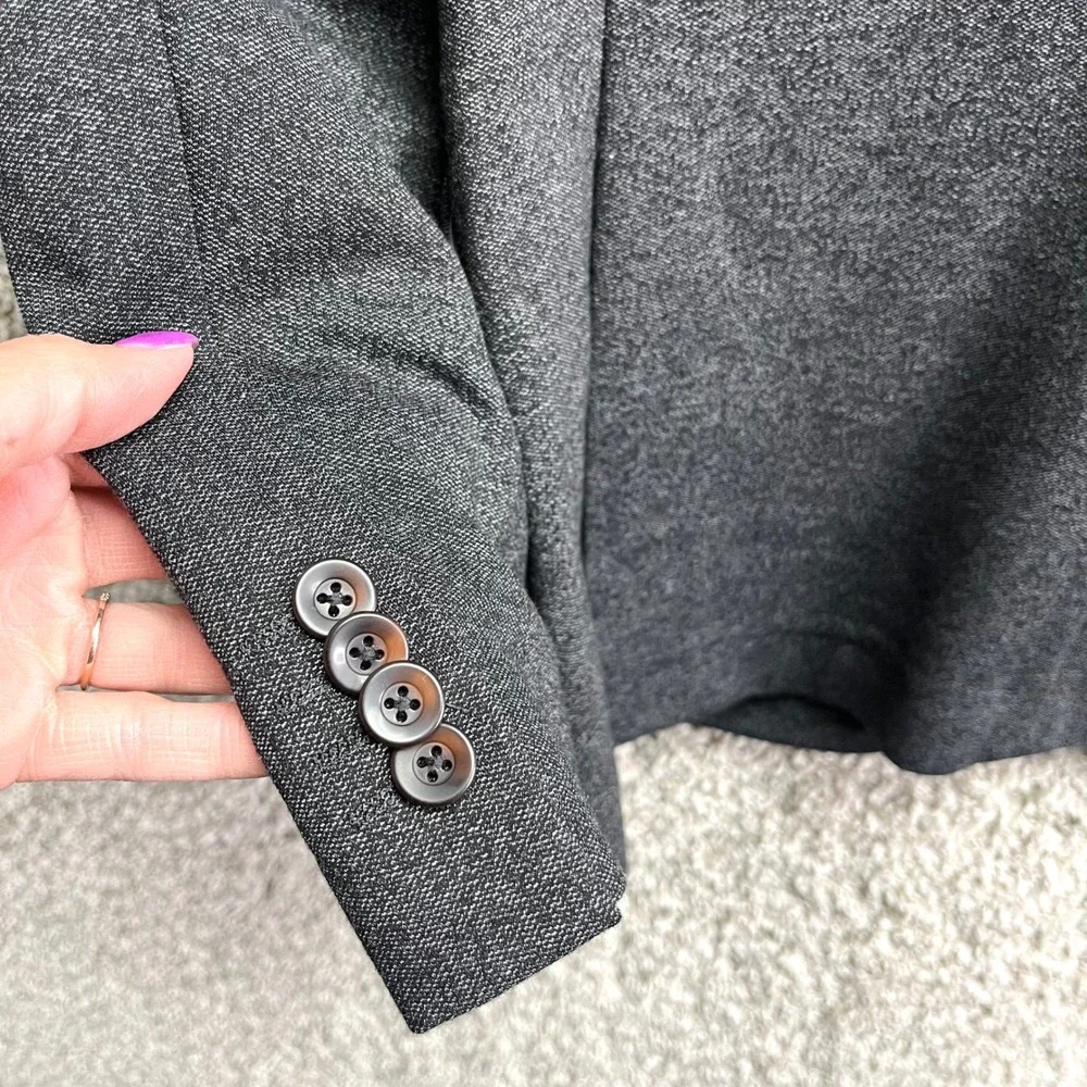 7 Diamonds Blazer Men's Medium Kent‎ Charcoal Gray 2-Button Stretch Suit Jacket